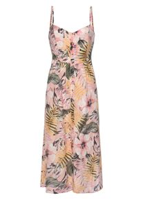 Lascana Sommerkleid, Aus Leinenmix Orange, Gr&ouml;&szlig;e 34