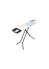 Bügelbrett »Spring Bubbles mit Dampfbügeleisenablage«, Bügelfläche 38 cmx124 cm , bunt , Brabantia , blau/weiss/gelb/grau