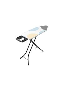 Bügelbrett »Spring Bubbles mit Dampfbügeleisenablage«, Bügelfläche 45 cmx124 cm , bunt , Brabantia , weiss/blau/grau/gelb
