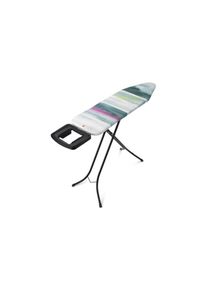 Bügelbrett »Morning Breeze mit Dampfbügeleisenablage«, Bügelfläche 38 cmx124 cm , bunt , Brabantia , grün/pink/weiss/schwarz