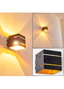 hofstein Varco Wandleuchte Schwarz, 1-flammig
