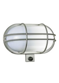 KS Verlichting Sonn Wandleuchte Edelstahl, 1-flammig, Bewegungsmelder