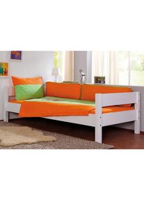 Relita Massivholzbett, wahlweise mit Matratze weiß Buche massiv weiß lackiert