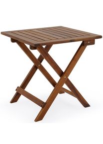 Casaria® Gartentisch geöltes Akazienholz 46x46cm klappbar