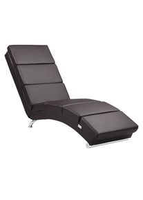 Casaria® Relaxliege London Dunkelbraun Kunstleder