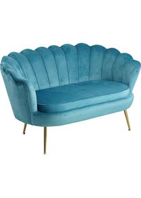 2-Sitzer »Clam«, in weichem Samtvelours , blau , Salesfever