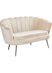 2-Sitzer »Clam«, in weichem Samtvelours , beige , Salesfever
