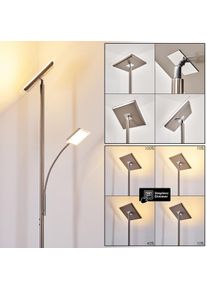 hofstein Veteli Deckenfluter LED Edelstahl, 2-flammig