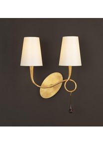 Mantra Paola Wandleuchte Gold, 2-flammig