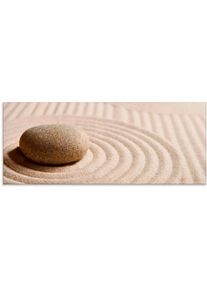 Glasbild »Mini Zen Garten - Sand«, Zen, (1 St.) , beige , Artland , naturfarben