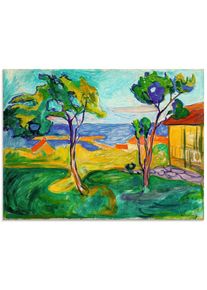 Glasbild »Der Garten in Asgardstrand. 1904-05«, Wiesen & Bäume, (1 St.) , grün , Artland