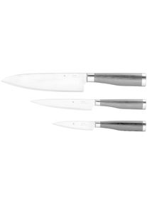 Messer-Set »Yari Schwarz«, (3 tlg.) , silberfarben , WMF , silberfarben/schwarz