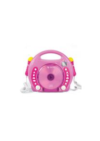 Jelmoli tragbarerCD-Player»CDPlayerMP3« , pink-ecru-geringelt , pink/rosa