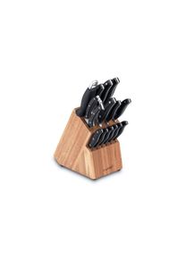 Messer-Set »Studio Line«, (15 tlg.) , silberfarben , BergHOFF , silberfarben/schwarz