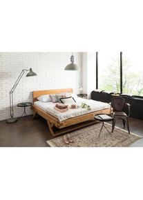 Massivholzbett &raquo;Eik&laquo; , beige , Salesfever , natur