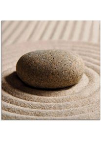 Glasbild »Mini Zen Garten - Sand«, Zen, (1 St.) , beige , Artland , naturfarben