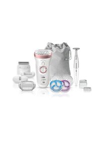 Braun , Epilierer &raquo;Silk-&eacute;pil 9-980 Senso Smart Skin Spa CH&laquo; , goldfarben , Mit Massage-, Hautkontakt-, Rasier- und Trimmer- sowie Peeling-Aufsatz