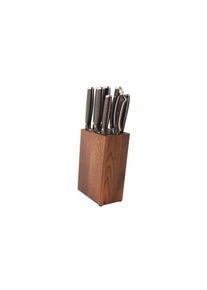 Messerblock »Essentials 9-teilig« , braun , BergHOFF , braun/silberfarben
