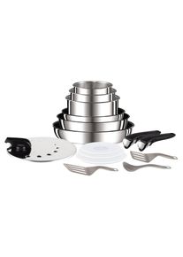 Pfannen-Set »Ingenio Préférence« (15tlg.)« , silberfarben , Tefal