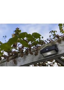 Lutec ARROW Solar-Außenwandleuchte LED Anthrazit, 1-flammig, Bewegungsmelder