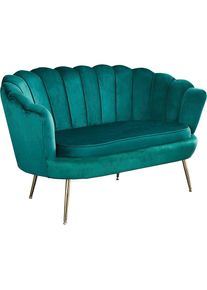 2-Sitzer »Clam«, in weichem Samtvelours , grün , Salesfever