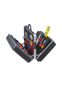 Knipex , Werkzeugset »BIG Twin Elektro«, (63 St.) , bunt , Herausnehmbares Dokumentenfach und herausnehmbare Werkzeugtafel, einseitig bestückbar,...