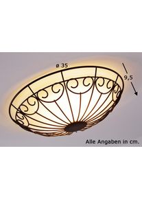 Eglo Leuchten Eglo COLTI Wand- und Deckenleuchte Braun, Dunkelbraun, Rostfarben, Weiß, 2-flammig