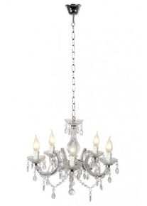 Lucide ARABESQUE Krone Weiß, 5-flammig