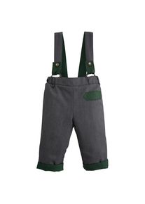 Turi Landhaus , Trachtenhose, Baby, mit angen&auml;hten Hosentr&auml;gern , gr&uuml;n , N-Gr , anthrazit-tannengr&uuml;n , Trachtenanzug mit elastischem Gummibund und...