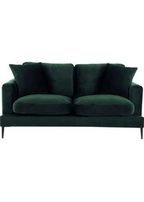 2-Sitzer »Cozy«, mit losen Kissen und Metallbeinen , grün , LEONIQUE , dunkelgrün