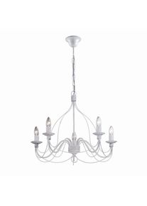 Ideal Lux CORTE Kronleuchter Weiß, 5-flammig