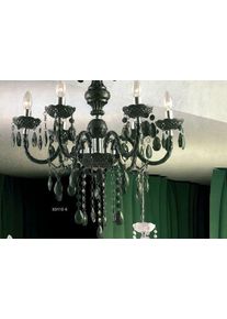 Globo CUIMBRA Luster Chrom, Schwarz, 6-flammig