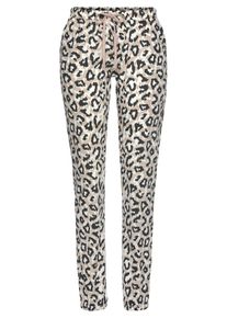 LASCANA, Femmes Pantalon de pyjama, orange pastel / noir / blanc
