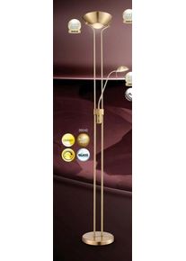 Globo LEONAS Deckenfluter LED Messing, 2-flammig