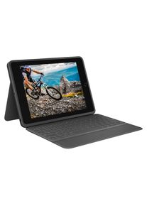 Logitech , Tablet-Tastatur »Rugged Folio iPad 10,2" (7, Gen,)«, (Ziffernblock) , schwarz , Angenehmes, geräuschloses tippen