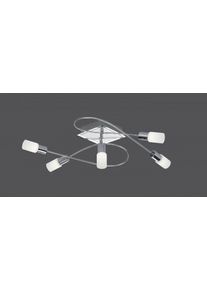 Trio Leuchten CLAPTON Deckenleuchte LED Aluminium, Edelstahl, 5-flammig