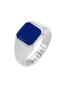 Kuzzoi, Hommes Bague, bleu fonc&eacute; / argent