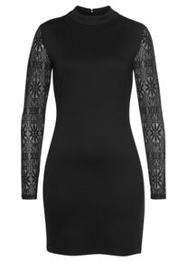 Lascana Minikleid, mit Langen Spitzen-&Auml;rmeln Schwarz, Gr&ouml;&szlig;e 34