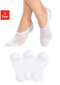 active by Lascana Lascana Active Füsslinge, 3 Paar, mit Pikee Struktur Weiss, Größe 35-38