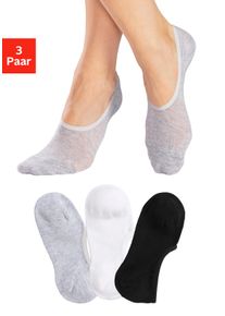 active by Lascana Lascana Active Füsslinge, 3 Paar, mit Pikee Struktur Schwarzweiss, Größe 35-38