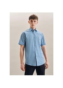 Seidensticker , Damen , Businesshemd »Regular« Regular Kurzarm Kentkragen Karo , blau , Passform: Regular