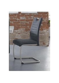 Freischwinger &raquo;Ulla&laquo;, (Set), 4 St., Microfaser, 2 oder 4 St&uuml;ck , grau , Hela , vintage anthrazit