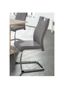 Freischwinger &raquo;Alina&laquo;, (Set), 2 St., Webstoff, 2 oder 4 St&uuml;ck , grau , Hela