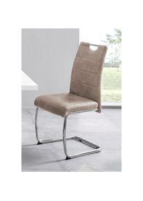 Freischwinger &raquo;FLORA&laquo;, (Set), 2 St., Microfaser, 2 oder 4 St&uuml;ck , beige , Hela , vintage beige