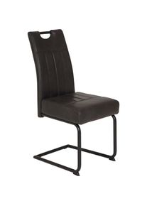 Esszimmerstuhl &raquo;Betty&laquo;, (Set), 4 St., Microfaser, 2 oder 4 St&uuml;ck , grau , Hela , Vintage anthrazit