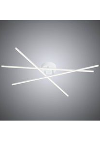Trio Weiße LED-Deckenlampe Tiriac, Switchdim-Funktion