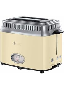 Russell Hobbs Toaster »21682-56«, 2 kurze Schlitze, 1300 W, Retro Vintage Cream beige Toaster