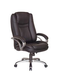 ByLiving Chefsessel »Bruno-XXL«, Kunstleder, Belastbarkeit bis 150 kg silberfarben schwarz/silber