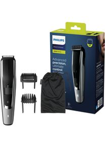 Philips , Bartschneider &raquo;BT5502/15&laquo;, 2 Aufs&auml;tze, gleichm&auml;ssiges und pr&auml;zises Trimmen , grau , Inklusive 2 Bartk&auml;mme und Reisebeutel