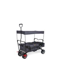 Transportwagen »Leiterwagen Paxi dlx mit Bremse«, (Mit Bremse, Sonnendach, Tragetasche und Hecktasche) , rot , Pinolino® , anthrazit/schwarz/rot